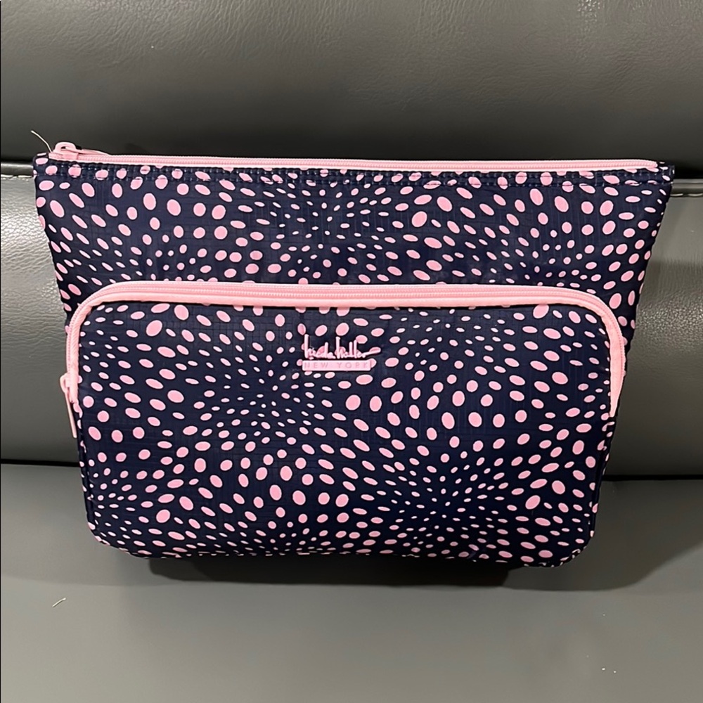 Nicole Miller Pink and Blue Cosmetic Bags